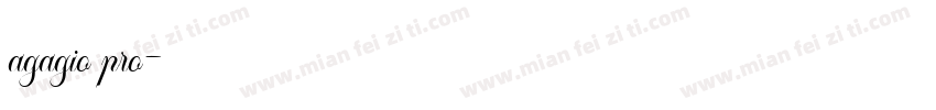 agagio pro字体转换